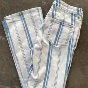 Champs womens striped white jeans.